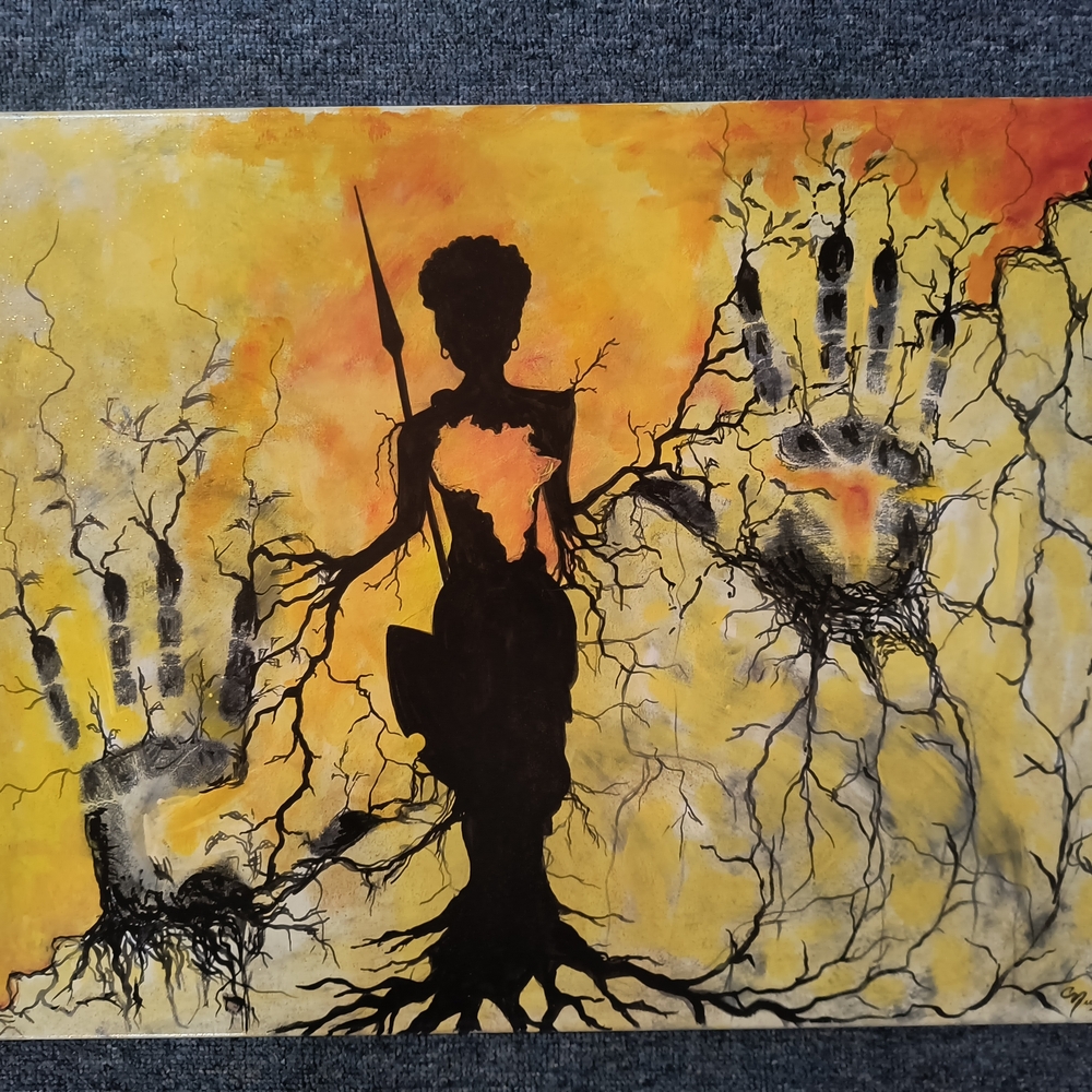 Abstract Silhouette Art on Canvas
